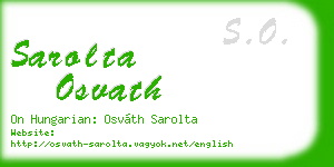 sarolta osvath business card