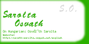 sarolta osvath business card